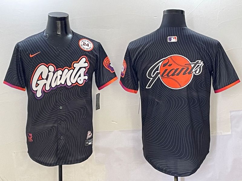Men San Francisco Giants Blank Black Second generation Joint Name Nike 2025 MLB Jersey style 11->san francisco giants->MLB Jersey